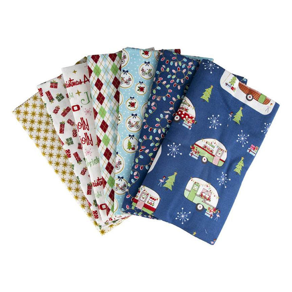 Christmas Adventure 1 Yard Bundle  Sweetmint, 7 Pcs.