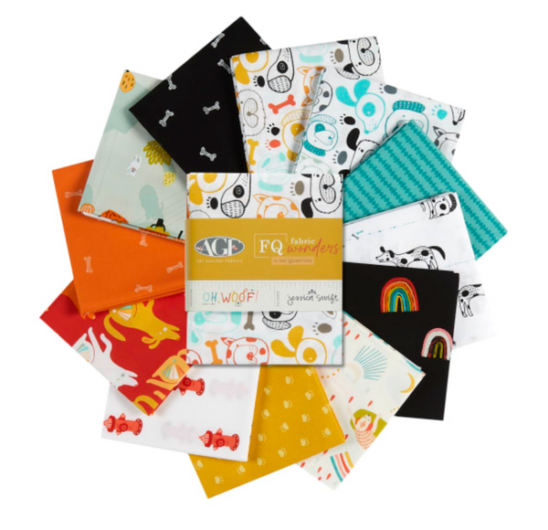 Oh, Woof! 10x10 Square, 42 Pc Layer Cake by Jessica Swift