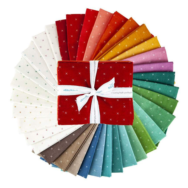 Bee Cross Stitch Fat Quarter Bundle, 35 Pcs