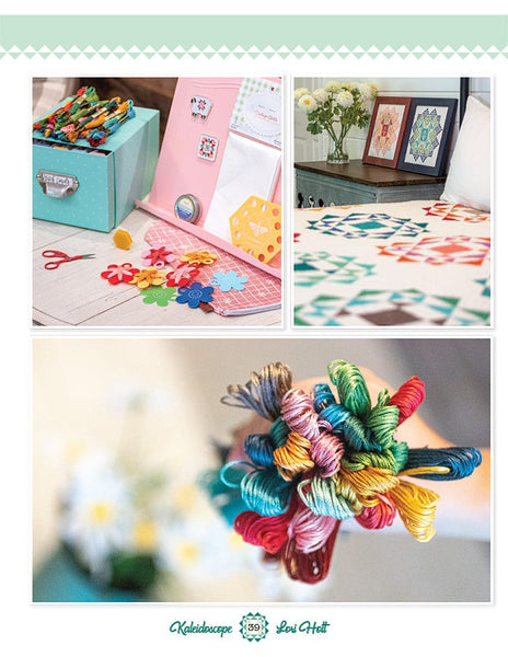 Kaleidoscope Quilt & Cross Stitch Book Lori Holt of Bee in my Bonnet for It's Sew Emma