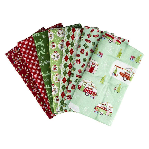 Christmas Adventure 1 Yard Bundle  Denim 7 Pcs.