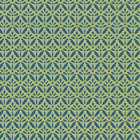 Floret Blue/Green by Contempo Fabrics