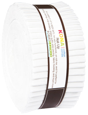 Roll Ups: Kona® Cotton Solids - White